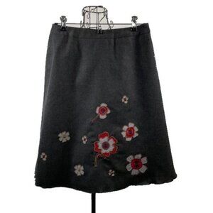 Harve Benard | Wool Embroidered Skirt